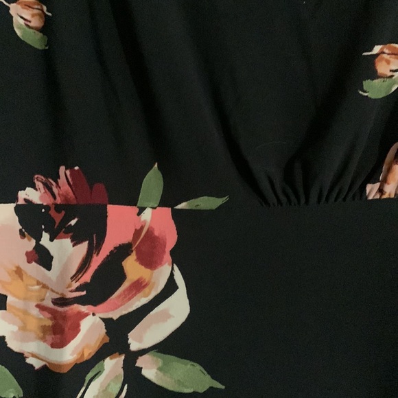 London Times Black Floral Long Sleeve Dress - Picture 4 of 8